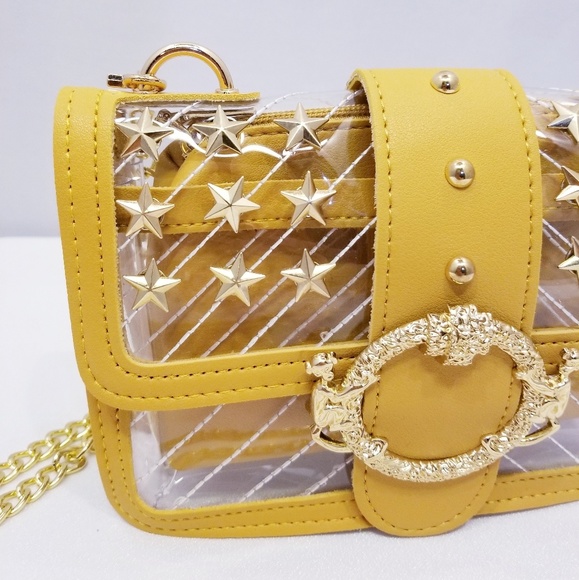 Bags Clear Jelly Crossbody Bag Gold Chain Strap Poshmark